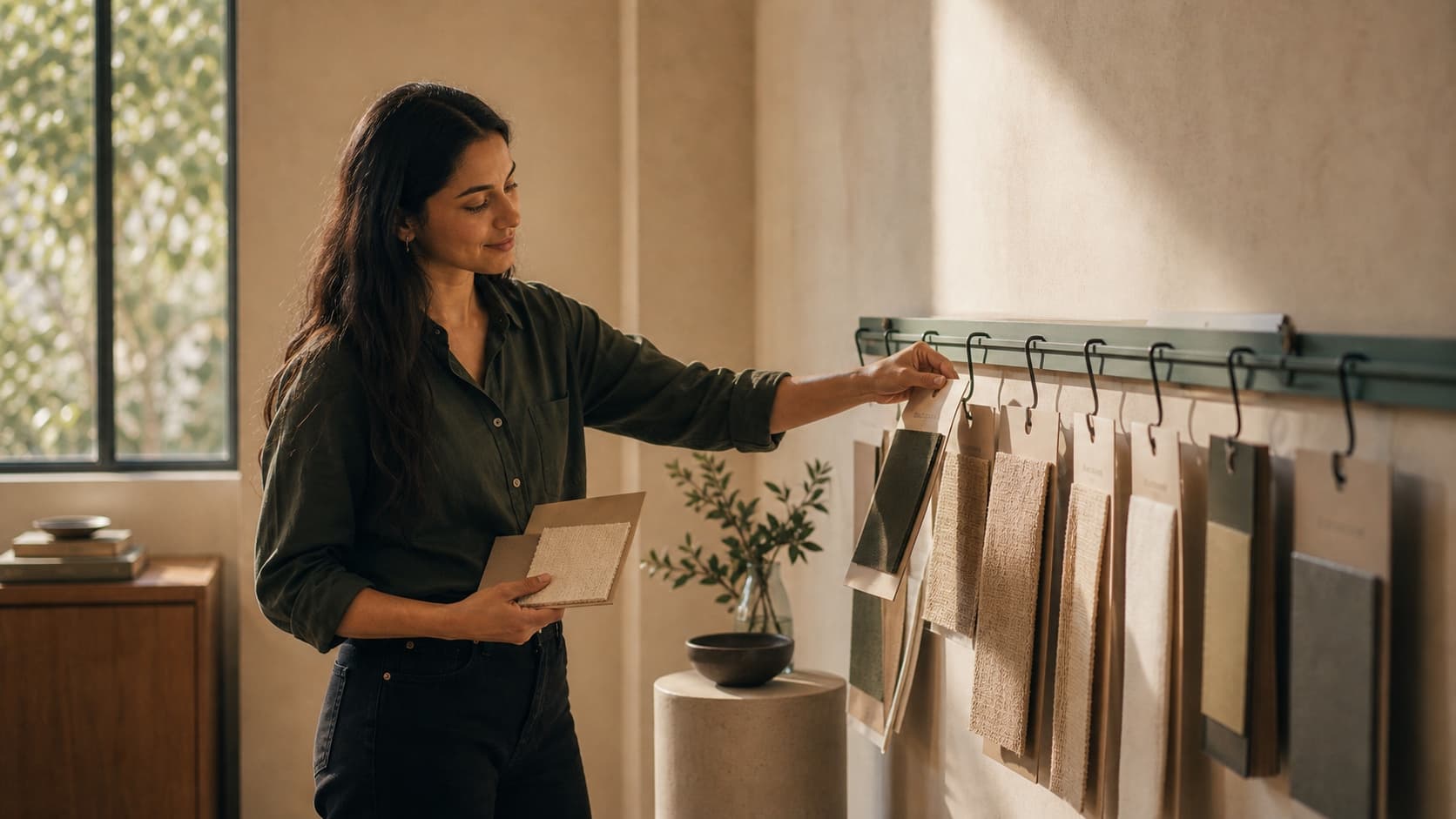 A merchandising lead adding a selected sample to a personalized recommendation rail